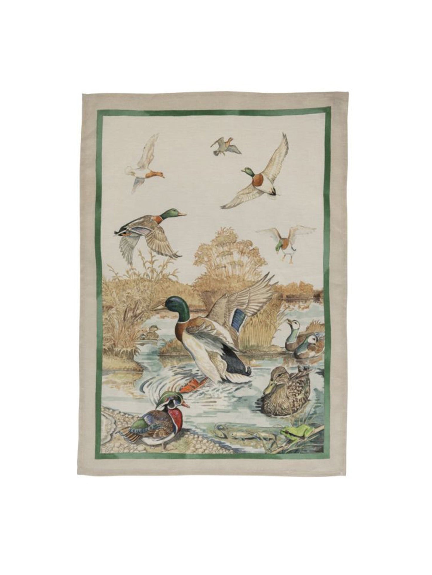 Woodland Duck Kitchen Towel Green Weston Table