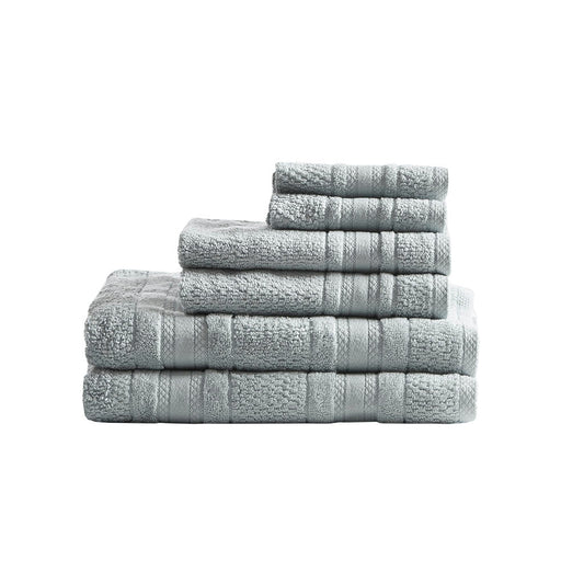 6 Piece Super Soft Cotton Bath Towel Set (2 Colors)