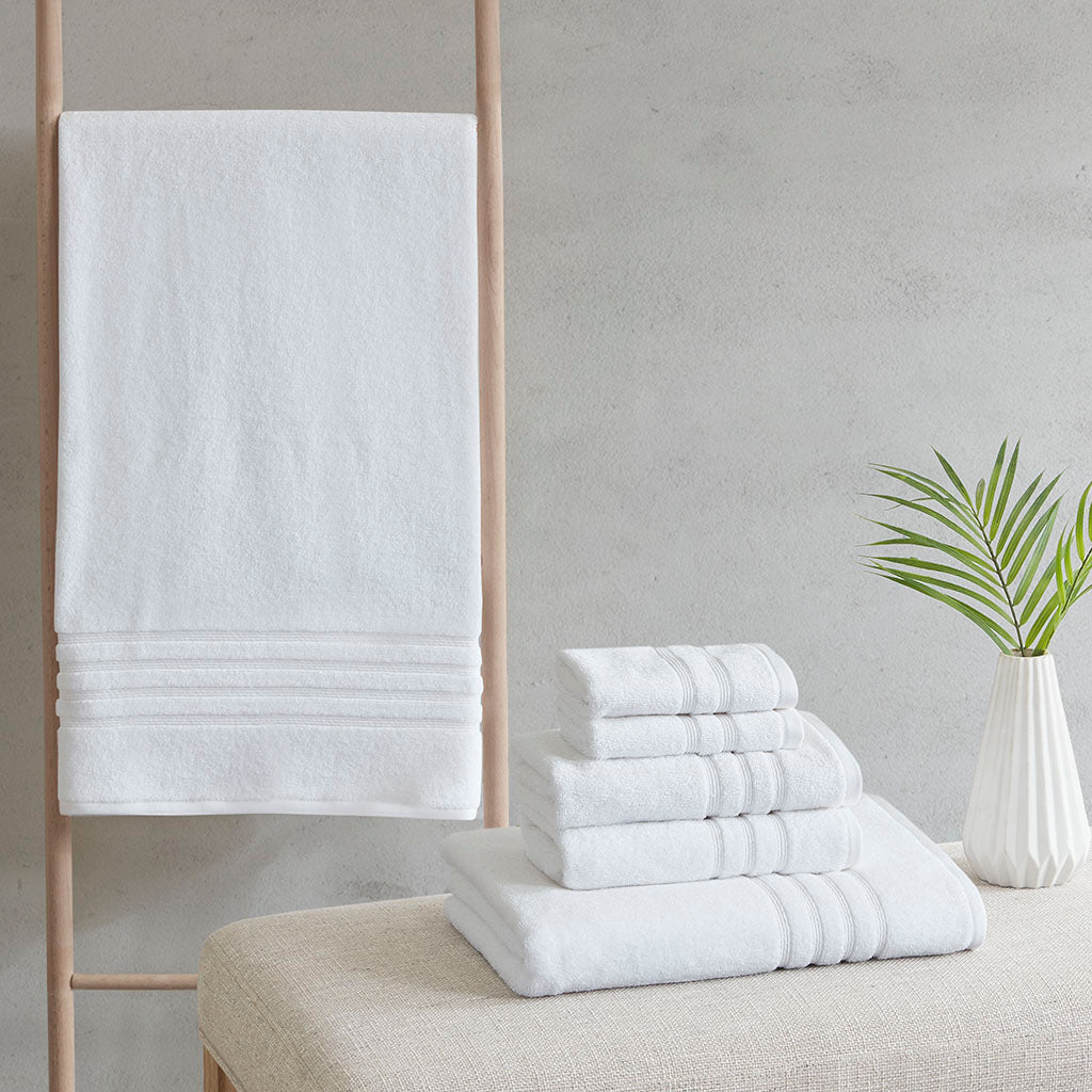 6 Piece Antimicrobial Bath Towel Set (4 Colors)