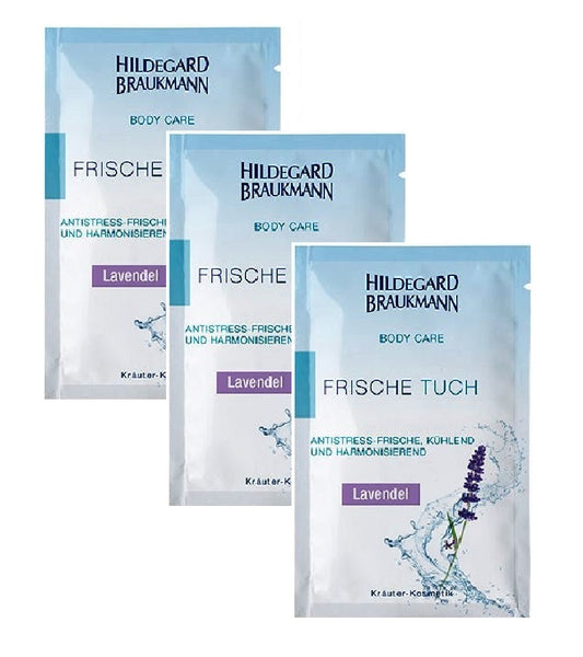 3xPack Hildegard Braukmann Body Care Fresh Wipes - Three Fragrances