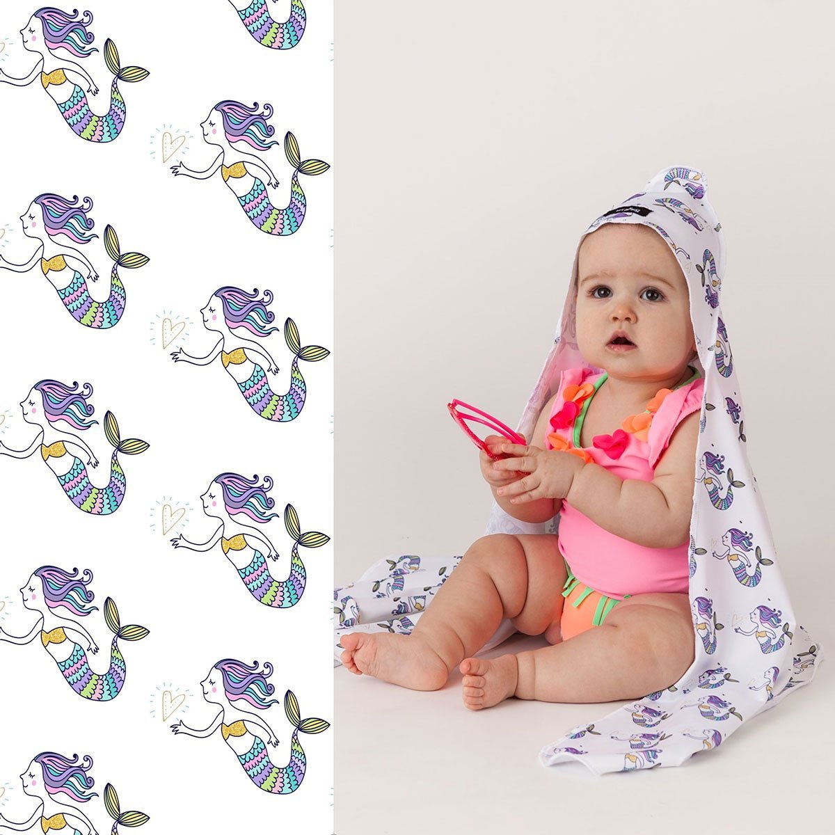 UPF 50+ Sunscreen Towel with Hood