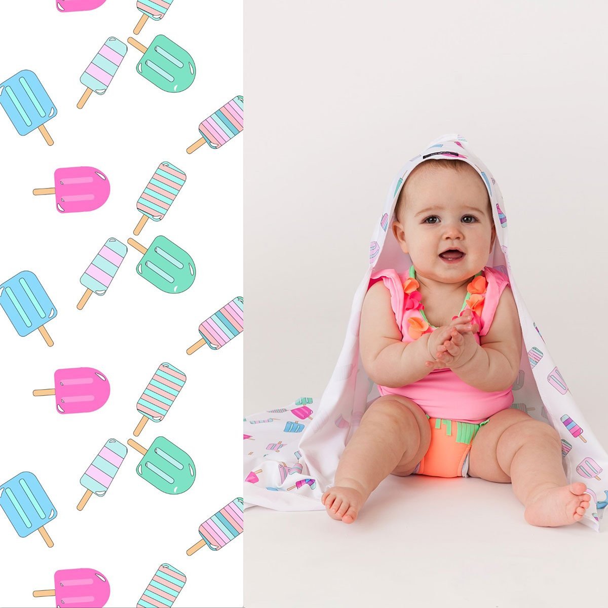 UPF 50+ Sunscreen Towel with Hood