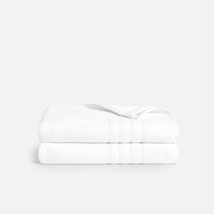 The Wrap Terry Bath Sheet - White Towels & Washcloths