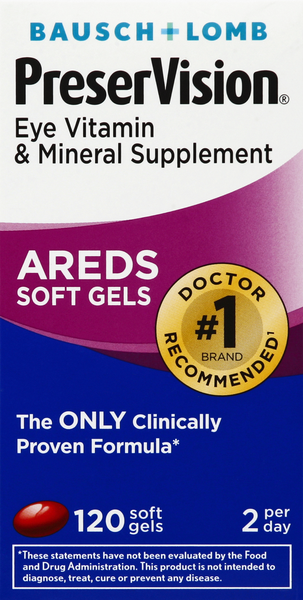 Bausch + Lomb PreserVision AREDS Softgels