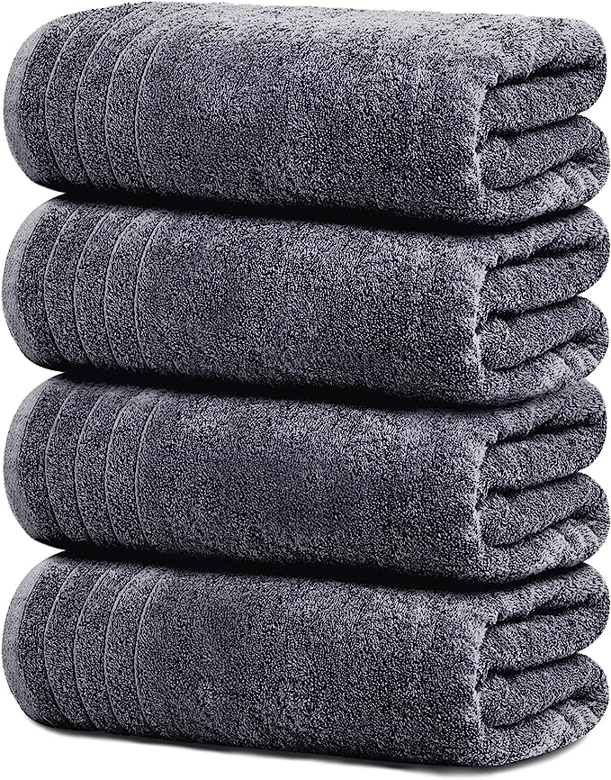 Tens Towels Large Bath Towels, 100% Cotton, 30 x 60 Inches Extra Large Bath Towels, Lighter Weight, Quicker to Dry