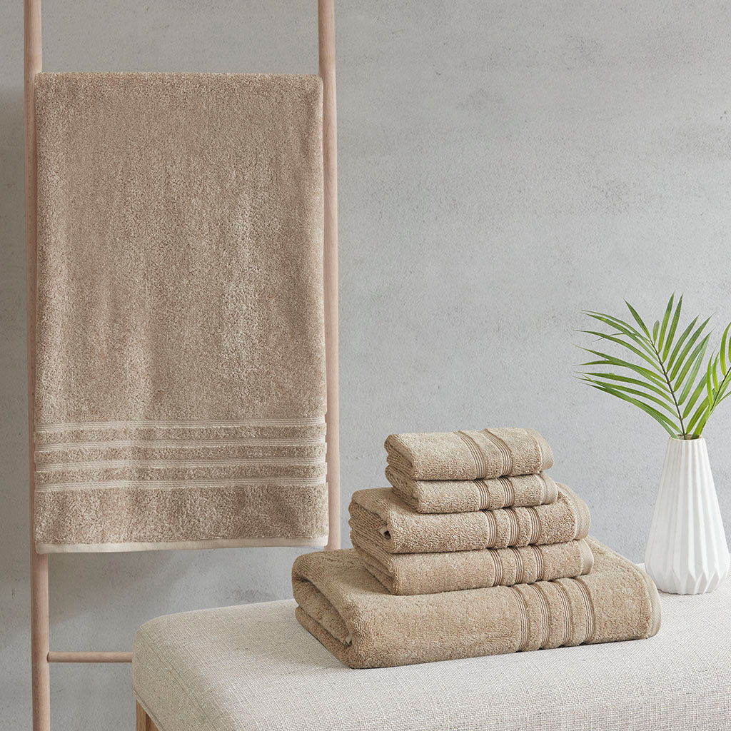 6 Piece Antimicrobial Bath Towel Set (4 Colors)