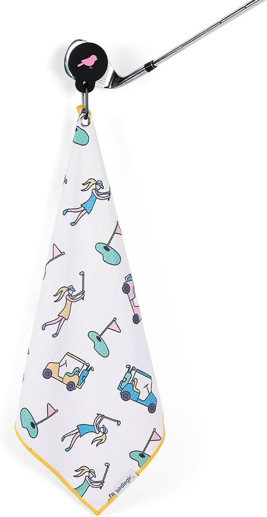 The Most Versatile Golf Towel Magnetic Womens Golf Towel, Perfect for Pickleball, Womens Golf Accessories, Womens Golf Bag Accessories, Great for Tennis & Golf Gifts! (Golf Girl)