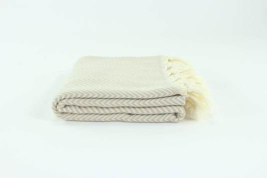 TURKISH LINEN & TOWELS, LLC - Premium Turkish Herringbone Pattern Towel