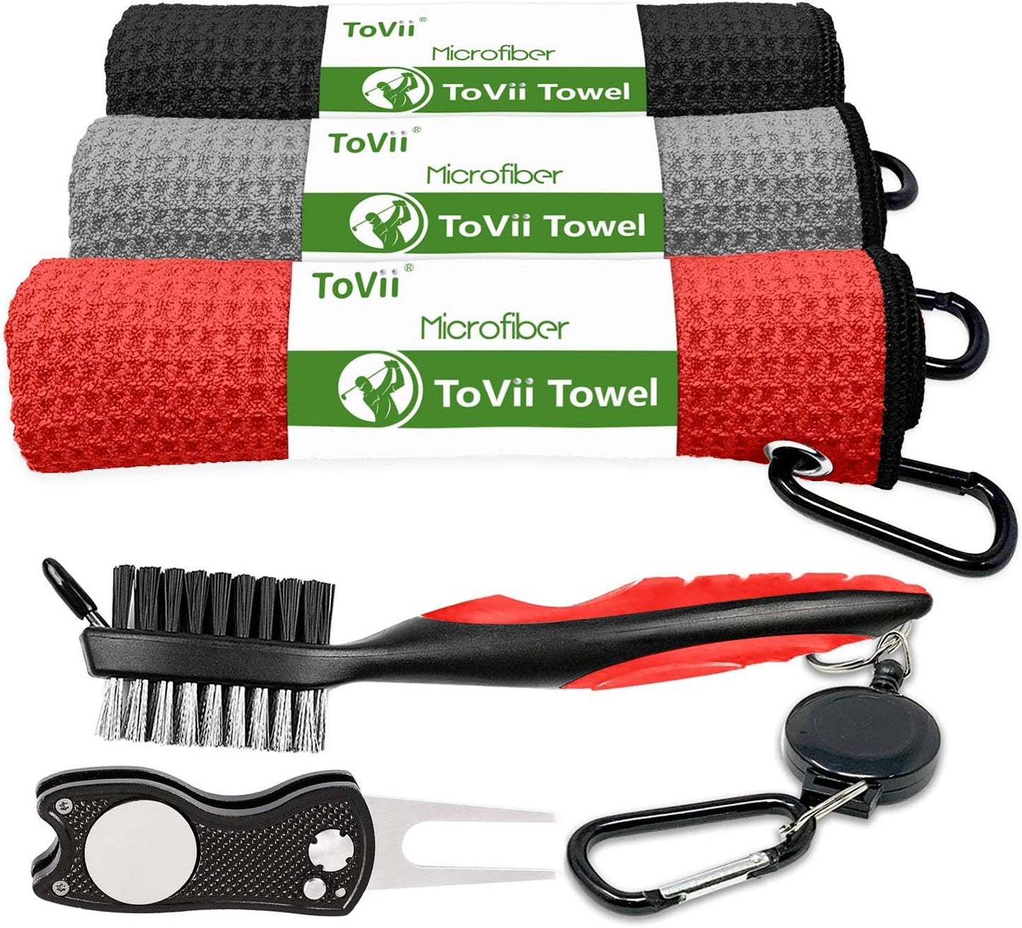 ToVii Golf Towel Golf Towels for Golf Bags for Men Golf Bag Towel Golf Accessories Golf Gifts for Men
