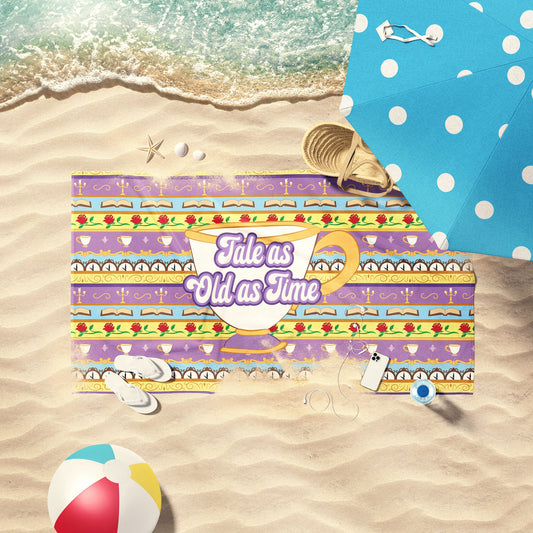 Stripe Beauty Princess Personalized Beach Towel - PIPS EXCLUSIVE