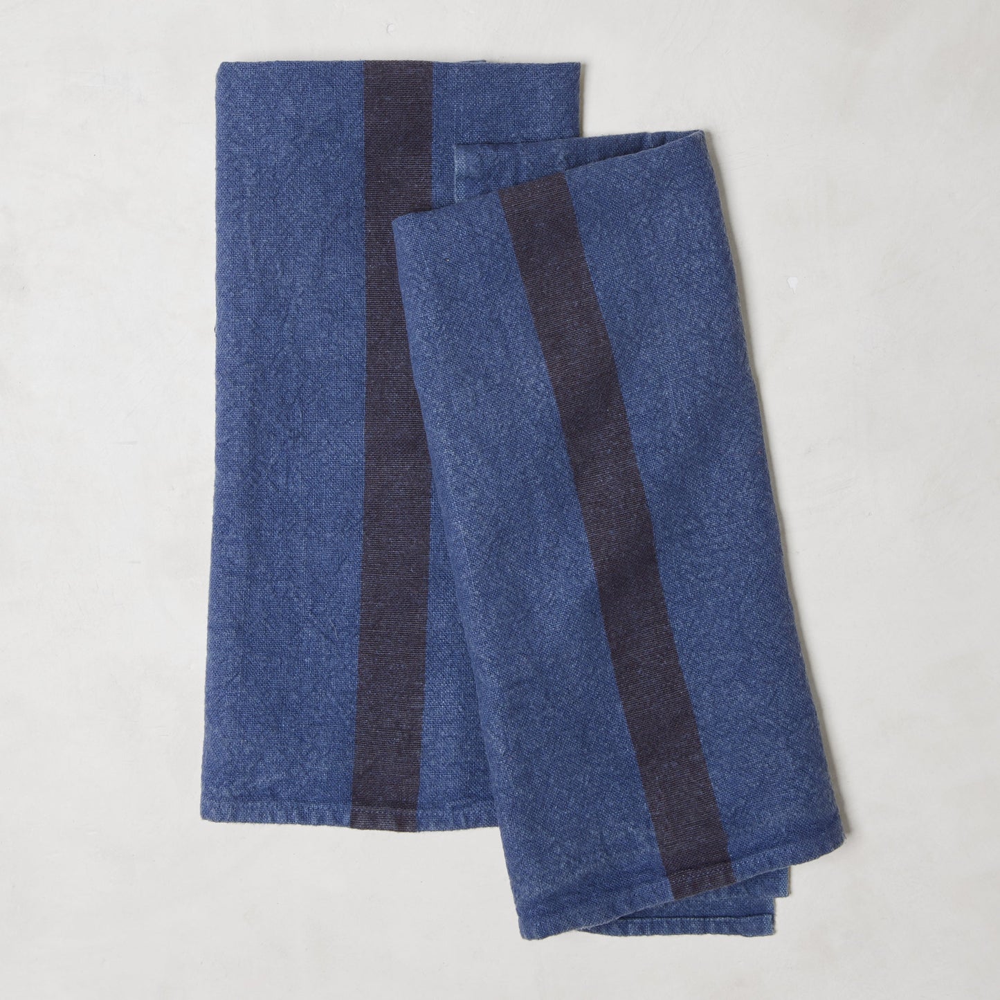 Blue Striped Hand Towel Set