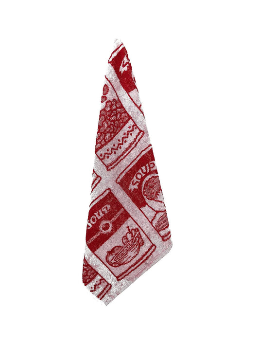 Soup Cans Kitchen Towel Terry Weston Table