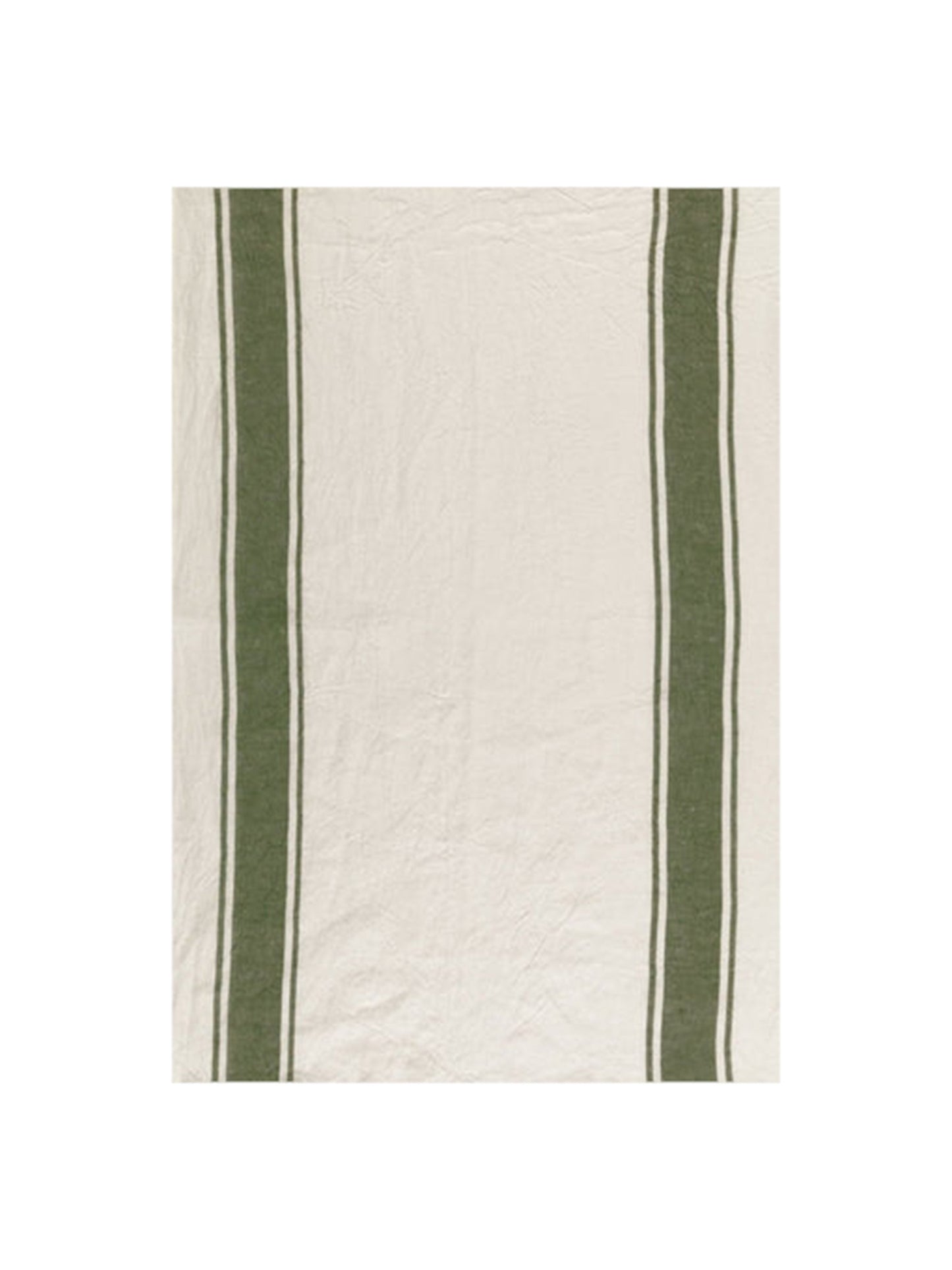 Striped Linen Kitchen Towel  Green Weston Table