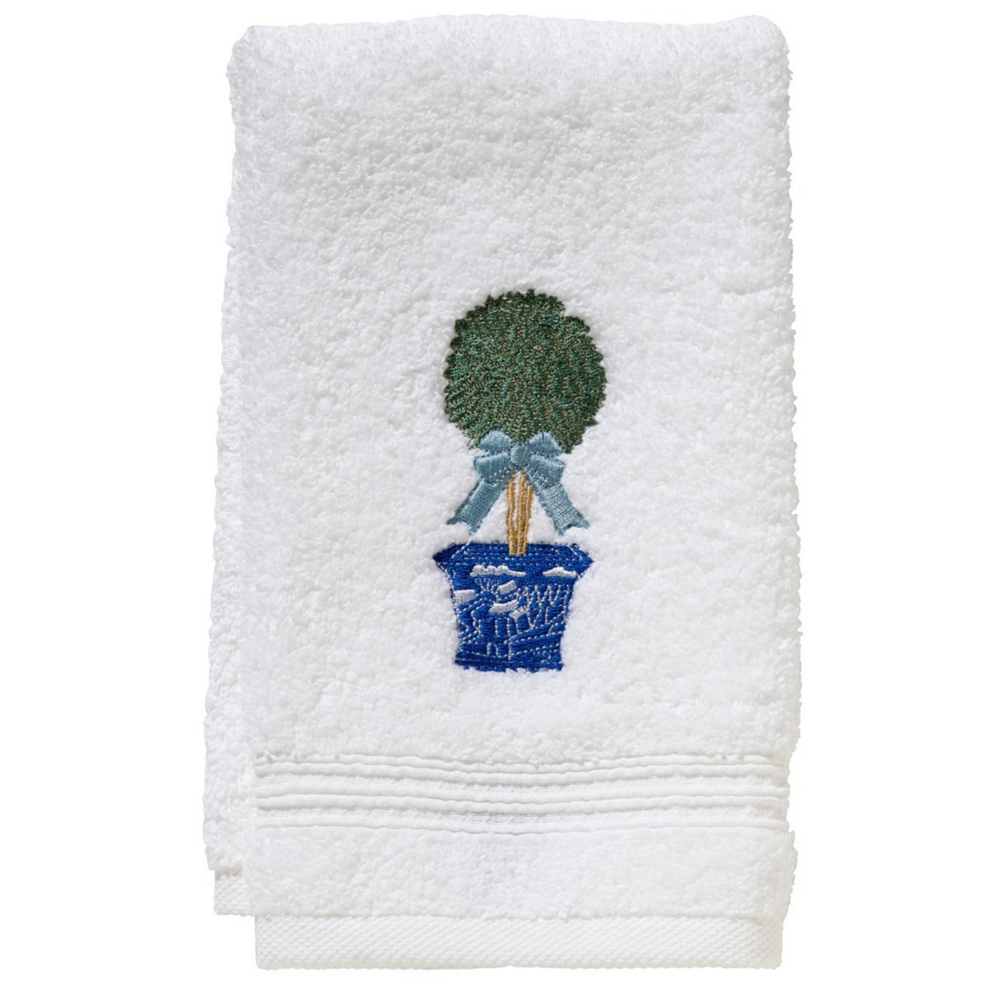 Terry Guest Towel With Embroidered Boxwood Topiary