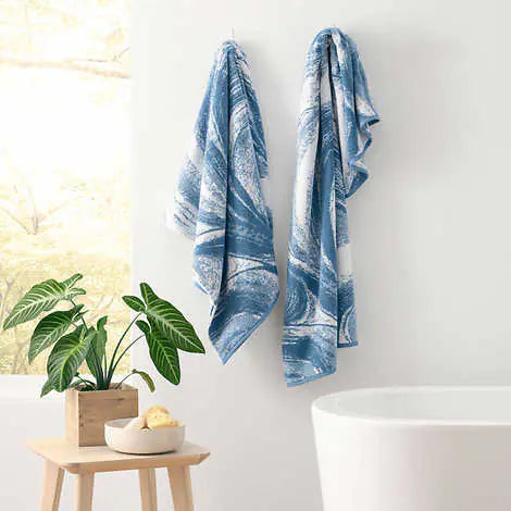 Spa Marble Cotton Bath Towel, 2-piece Set