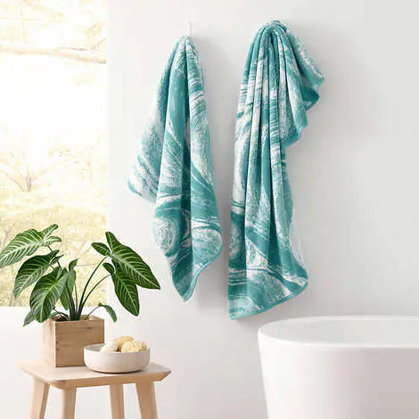 Spa Marble Cotton Bath Towel, 2-piece Set