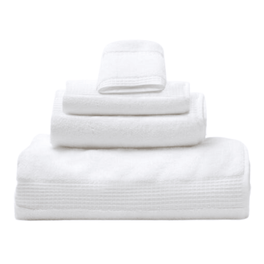 Annecy Plush Cotton Towel Set in White