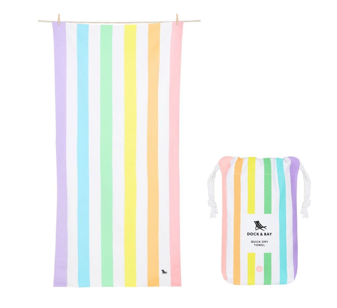 Summer Cabana Quick Dry Towel - Extra Large Beach Towels Dock and Bay Unicorn Waves