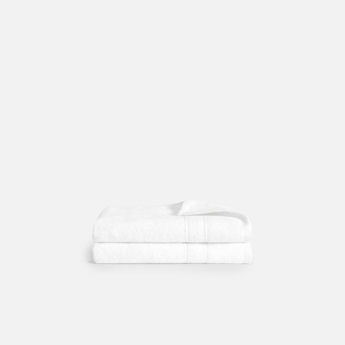 The Wrap Terry Hand Towel - White Bath Towels & Washcloths