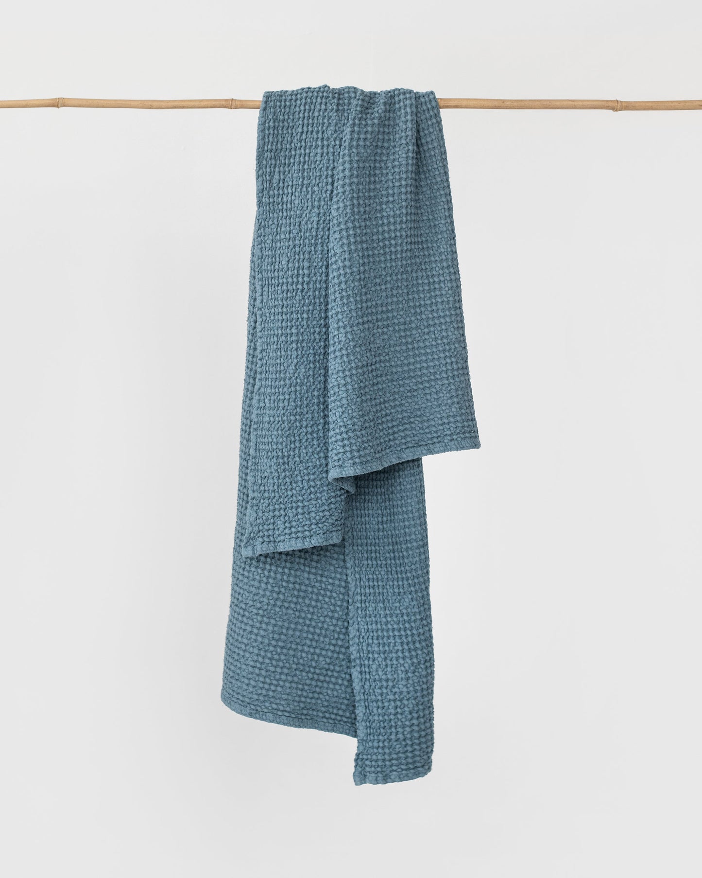 Waffle Bath Towel in Gray blue