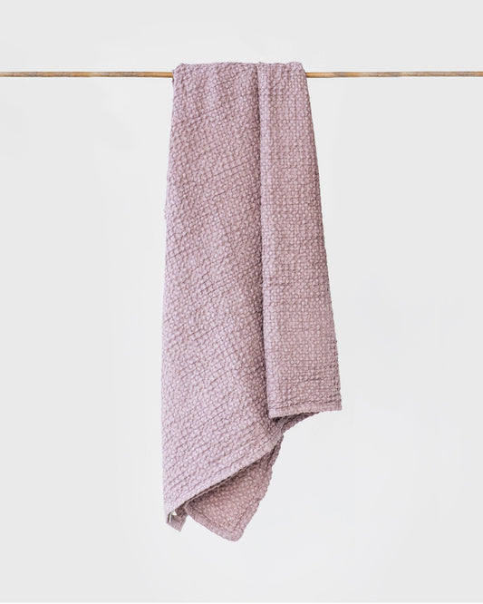 Waffle Bath Towel in Woodrose