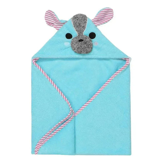 Zoocchini - Baby Snow Terry Hooded Bath Towel Yorkie, 0/18M